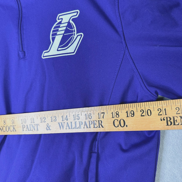 Los Angeles Lakers 1/4 Zip Pullover Purple White Track Jacket Adult M Augusta - Picture 4 of 8
